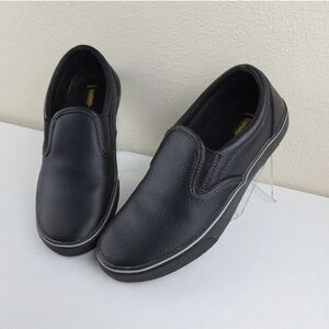 Tredsafe Shoes Mens 5 Womens 6 W Ric Slip On Sneakers Loafers Black Leather